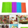 Bakvormen 20 Hole Gummy Snake Worms Mould Sile Chocolate Sugar Candy Jelly Mallen Ice Tube Tray Cake Tools Drop Delivery Home Gard Dh3Ac