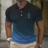 Polo da uomo Polo vintage 3d Poker Gradiente Camicie stampate Camicetta manica corta casual Abbigliamento estivo T-shirt traspirante 230703