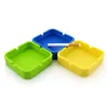 Silicone Ashtray Mini Portable Shatterproof Eco-Friendly Square Ashtray 9 Colors Home Coffee Shop Bar Hotel Men Ashtray Craft Gift JL1423