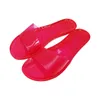 Zomer dames snoepkleur transparante glijbanen plat bodem plus size strand sandalen schoenen dames casual jelly slippers 230703