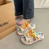 Chaussures Home Fashion Design Summer Femmes Graffiti Slippers Platform Mules Flip Flops Street Sandals Clogs Flat Casual Chores Femel 230208