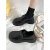 Elbise ayakkabıları Mary Janes Japon tarzı kadın kaymaz vintage siyah gündelik düz moda pompalar