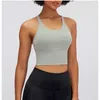 Sexy Y-Type Sports top Allonger Verison Rembourré Gym Workout Bra LU-127 Femmes Naked-feel Fabric Plain Sport Yoga Bras Fitness Crop Tops