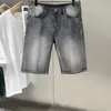 Herr jeans designer herr sommar denim shorts för man blå svart zip byxor metallknapp tredimensionell logotyp tryckt designer byxor g7kc