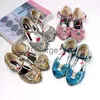 Sandały dziewczęce sandały Rhinestone Bow Latin Dance buty 513 lat dzieci Sandalias letnie szpilki księżniczka buty dziecięce sandały J230703