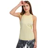 LUU Designer luxe T-shirt survêtement femmes Tops Tees Col rond Dos Split Sports Yoga Fitness Running Outdoor Simple Mode Casual Vest joggers running