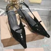 Designer Leather Penny Loafers Sandals Designer Women Luxury Summer High Heels Lady Pumps Dress Wedding Sandal