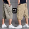 Herenshorts Herenshorts Oversized dikke katoenen shorts Heren Cargo Short Casual Grote maten Cropped broek Sport Tactische baggy broek Losse 5XL 6XL Zomer Z230703