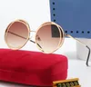 Klassiker Luxus runde Sonnenbrille Designer Mann Frau lässige Mode Sonnenbrille UV400 Strahlenschutz Metallrahmen Mann Reisen wasserdichte Sonnenbrille