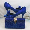 Chaussures Habillées 2023 Bleu Cristal Femme Mariage Avec Sac Bout Ouvert Talons Hauts Mode Et Portefeuille