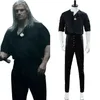 Geralt of Rivia Traje Cosplay Colar Roupa Casual Conjunto Completo269u