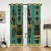 Sheer Gordijnen Afrikaanse Tribal Meisjes En Vazen Moderne Raam Drape Voor Keuken Woonkamer Slaapkamer Decoratie 230701