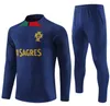 23 24 Portugal Tracksuit Joao Felix Soccer Training Suit Ruben Neves Bruno Ronaldo Fernandes Portugieser Portuguese Kids Kit Unifores Survetement