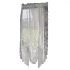 Curtain Window Drape Lightweight Tulle Washable Multipurpose Modern White Floral Lace