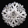 Broche de cristal de strass claro tom de prata flor meninas broche de moda corsage casamento buquê de noiva pinos broches B634