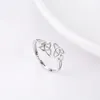 Med sidor Stones Irish Celtic Knot Heart Ring I Love You Forever 925 Sterling Silver Love Ring Wedding Jewelry Gift for Women Girl Friend 230701