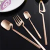 Dinnerware Sets Spoon Fork Cutlery Dessert Tableware Steak Knife Stainless Steel Curved Handle Hanging Cup Spoons Dinnerware Kitchen Accessories x0703