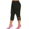 Capris Capri Hollow Ultra Thin Sports Pantalones de yoga ajustados de cintura alta para mujer HDK230703