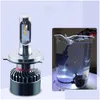 Car Headlights 2 Pieces H4 Headlight Csp 6000K 120W 12000Lm Led Drl Fog Lamp Plug Play Bb Direct Day Light Drop Delivery Mobiles Mot Dhtlf