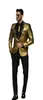 Fashion Shining Gold Wedding Suits for Men Cheap Tuxedos Slim Fit Bridegroom Wear Mens Wedding Tuxedos Jacket Pants