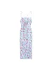 Basic Casual Jurken TRAF 2023 Womens Sexy Spaghettibandjes Bloemenprint Zomer Dres Bow Long Beach Party Elegant Bodycon 230701