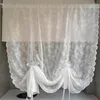 Curtain Window Drape Lightweight Tulle Washable Multipurpose Modern White Floral Lace
