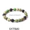 Beaded 8Mm Matte Green Imperial Stone Beads Hematite Lava Strand Bracelets For Women Men Yoga Buddha Energy Jewelry Drop Delivery Dhbg9