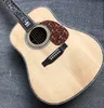 Guitarra sólida Spruce top custom, escala e ponte de ébano, alta qualidade, violão D45, 39