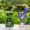 8 pollici cool glass dab rig bong narghilè funzione unica riciclatore di vetro pipa ad acqua con banger al quarzo