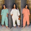 2023 Mode Womens Jumpsuits Off-Shoulder Lange Mouwen One Pce Jumpsuit Lente Losse Casual Broek Sexy Bodysuits Playsuits Rompertjes Voor Vrouwen