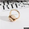 Solitaire yüzüğü altın oval malakit turkuaz gül kuvars taş halkaları moda iç dia 1.7cm renk bant takılar dhhmv