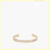 Bracciale Fashion Designer per uomo donna Full Diamond Gold Letters f Bracciali Womens Luxury Love 21090902r