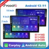 Ny Podofo Android 11 Bilradio Autoradio 32G 2 Din 7"/9"/10" Universal WIFI GPS Bilstereo Multimediaspelare för Nissan Toyota Kia