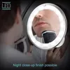 Ramar LED Light Makeup Mirror 10 gånger Förstoring Desktop Badrum med sugkoppfyllning Vikning WJ901 230701