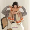 Top quality winter and autumn H Home scarf for women men 2023 Autumn Winter New Warm Scarf Womens Korean Version Double sided Imitation Cashmere Student Neck Thi