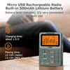 Radio Yorek Pocket Am/fm Radio Portable, meilleure réception, avec écouteurs, lecteur Mp3 prenant en charge la carte TF, Mini Radio baladeur numérique