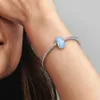 سحر 925 الجنيه الاسترليني الفضي Opalescent Ocean Blue Charms تناسب السحر الأوروبي الأصلي سوار الأزياء المجوهرات