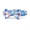 Collars Summer Plaid Dog Collar Cane Personalizzato Collare Collare con guinzaglio abbinato