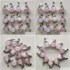 Charms Hand Hold Natural Rose Quartz Stone Charm Beads Pendenti per gioielli che fanno Drop Delivery Components Dhe0R