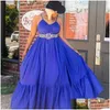 Plus Size Dresses S- 5Xl Casual Clothing Maxi For Women Designer Sexy Sling Sleeveless Long Sundress Wedding Dress 16 Colors Drop De Dhpkf