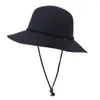 Ball Caps Large-Edge Dome Breedgerande Zonnehoed Met Winddicht Lanyard Stro Elegante Buitenshuis Dames Cap Gorras Para Mujer