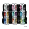 Dekaler Dekaler 18 ST Lot Nail Glitter Holografisk 5g Burk 0 2mm 008 Ögonskugga | Eye Laser Art 230703