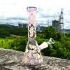 10 pouces bécher en verre rose bong narguilé tuyau d'eau en verre épais unique mignon grand verre dab rig