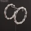 Anelli con bottone a campana per ombelico Vanku 2PCS Gancio per orecchio in bambù Peso Calibri per orecchio in acciaio inossidabile Tappi per orecchini Orecchini Punk per gioielli per il corpo da donna Accessori per piercing 230703