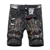 Heren Jeans Mannen Zwarte Denim Shorts Zomer Gaten Shorts Jeans Hoge Kwaliteit Mannelijke Stretch Fit Ripped Denim Jeans dsq Shorts Maat 44 230701