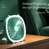 1 Stück, multifunktionaler Deckenventilator, tragbarer USB-Ladeventilator, spezieller Büro-Desktop-Ventilator für Studentenwohnheime, kleiner Ventilator mit großer Winddämpfung und Lichtern, unverzichtbar für den Sommer