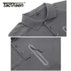 Pikétröjor för män TACVASEN Tactical Work Shirt med dragkedja med dragkedja Långärmade premium pikétröjor för män Casual Golf Sport Army Militär T-shirts Toppar 230703
