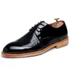 Derby de luxe chaussures habillées en cuir pour hommes bureau affaires mariage chaussures formelles à motifs Crocodile à lacets chaussures à bout pointu