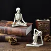 Halloween American Vintage Yoga Skeleton Character Resin Hantverk Heminredning Vardagsrumsdekorationer