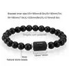 Beaded Mens 12 Constellation Black Beads Strand Zodiac Charm Couple Bracelet Cancer Leo Virgo Libra Woven Lover Friendship Bracelets Dhpef